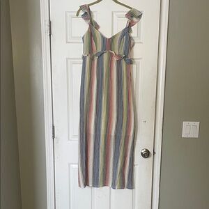 For The Republic Multicolor Striped Dress - 100% cotton
